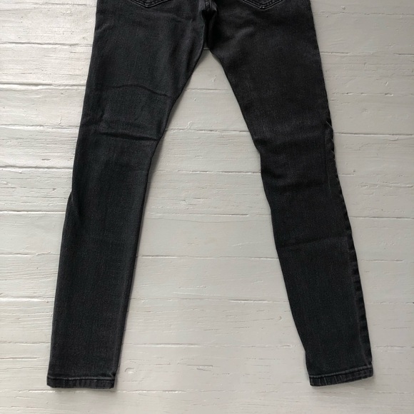 THRT Men’s Jeans Black Size 28 Skinny Distressed Patch Streetwear Faded - Picture 11 of 13
